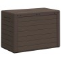 Caja de almacenamiento de jardín marrón 78x44x55 cm