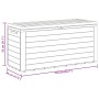 Caja de almacenamiento de jardín marrón 78x44x55 cm