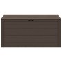 Caja de almacenamiento de jardín marrón 116x44x55 cm