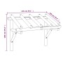 Pérgola de puerta madera maciza de pino 150x100x100 cm