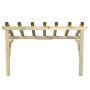 Pérgola de puerta madera maciza de pino 200x100x100 cm