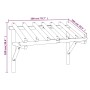 Pérgola de puerta madera maciza de pino 200x100x100 cm