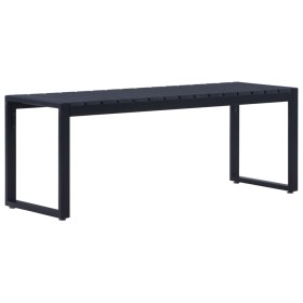 Banco de jardín tablero PS negro 120,5 cm Banco de jardín tablero PS negro 120,5 cm