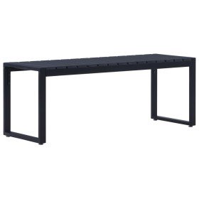Banco de jardín tablero PS negro 120,5 cm Banco de jardín tablero PS negro 120,5 cm