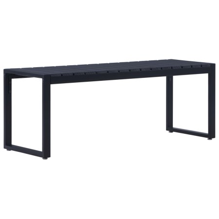 Banco de jardín tablero PS negro 120,5 cm en Bancos de jardín | Comprar online en Foro24