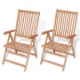 Verstellbare Gartenstühle 2 Einheiten massives Teakholz von vidaXL, Gartenstühle - Ref: Foro24-43029, Preis: 244,50 €, Rabatt: %