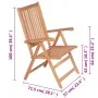 Reclining garden chairs, 2 units, solid teak wood by vidaXL, Garden chairs - Ref: Foro24-43029, Price: 240,23 €, Discount: %