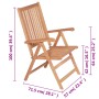 Verstellbare Gartenstühle 2 Einheiten massives Teakholz von vidaXL, Gartenstühle - Ref: Foro24-43029, Preis: 244,50 €, Rabatt: %