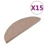 Alfombrilla autoadhesiva de escalera 15 uds beige 65x22,5x3,5cm de vidaXL, Alfombrillas para escalones - Ref: Foro24-136394, ...
