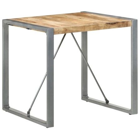 Rauer Mangoholz Esstisch 80x80x75 cm von vidaXL, Küchen- und Esstische - Ref: Foro24-321603, Preis: 143,43 €, Rabatt: %
