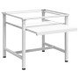 Soporte pedestal para lavadora con estante extraíble blanco en Accesorios para lavadoras y secadoras | Comprar online en Foro24