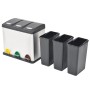 Cubo de reciclaje y basura con pedal acero inoxidable 24 L
