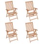 Reclining garden chairs 4 units solid teak wood by vidaXL, Garden chairs - Ref: Foro24-3065525, Price: 371,72 €, Discount: %
