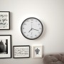 Reloj radiocontrol de pared cuarzo blanco y negro 31 cm