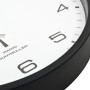 Reloj radiocontrol de pared cuarzo blanco y negro 31 cm