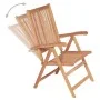 Liegende Gartenstühle 4 Einheiten aus massivem Teakholz von vidaXL, Gartenstühle - Ref: Foro24-3065525, Preis: 472,95 €, Raba...