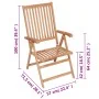 Liegende Gartenstühle 4 Einheiten aus massivem Teakholz von vidaXL, Gartenstühle - Ref: Foro24-3065525, Preis: 472,95 €, Raba...