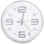 Reloj de pared 30 cm plateado