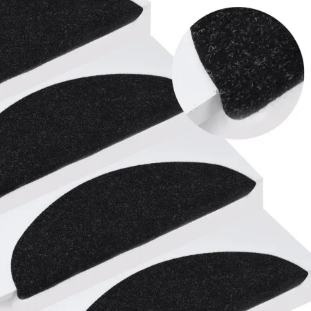 Selbstklebende Stufenmatte 15 Stück schwarz 65x22,5x3,5cm von vidaXL, Treppenmatten - Ref: Foro24-136396, Preis: 36,60 €, Rab...