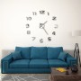 Reloj 3D de pared con diseño moderno 100 cm XXL plateado en Relojes de pared | Comprar online en Foro24