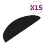 Selbstklebende Stufenmatte 15 Stück schwarz 65x22,5x3,5cm von vidaXL, Treppenmatten - Ref: Foro24-136396, Preis: 36,60 €, Rab...