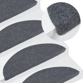 Alfombrilla autoadhesiva de escalera 15 uds gris 65x22,5x3,5 cm by vidaXL, Stair mats - Ref: Foro24-136397, Price: 37,35 €, D...