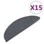 Alfombrilla autoadhesiva de escalera 15 uds gris 65x22,5x3,5 cm by vidaXL, Stair mats - Ref: Foro24-136397, Price: 37,35 €, D...
