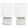 Lámparas de mesa táctiles 2 unidades blanco E14