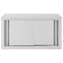 Armario pared de cocina puertas correderas acero 90x40x50 cm