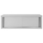 Armario pared de cocina puertas correderas acero 150x40x50 cm