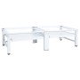 Pedestal doble lavadora secadora con estantes extraíbles blanco