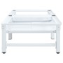 Pedestal doble lavadora secadora con estantes extraíbles blanco