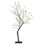 Árbol de Navidad 128 LEDs blanco cálido flores de cerezo 120 cm