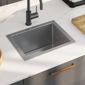 Fregadero de cocina hecho a mano acero inoxidable