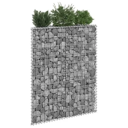 Galvanized steel trapezoid gabion bed 80x20x100 cm by vidaXL, Pots and planters - Ref: Foro24-145652, Price: 49,83 €, Discoun...