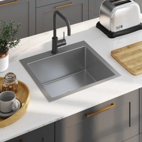 Fregadero de cocina hecho a mano acero inoxidable