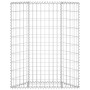 Trapezförmiges Gabionenbett aus verzinktem Stahl, 80 x 20 x 100 cm von vidaXL, Töpfe und Pflanzgefäße - Ref: Foro24-145652, P...