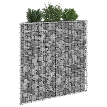 Galvanized steel trapezoid gabion bed 100x20x100 cm by vidaXL, Pots and planters - Ref: Foro24-145653, Price: 46,94 €, Discou...