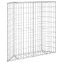 Galvanized steel trapezoid gabion bed 100x20x100 cm by vidaXL, Pots and planters - Ref: Foro24-145653, Price: 46,94 €, Discou...