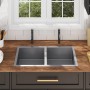 Fregadero de cocina hecho a mano acero inoxidable