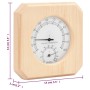 Higrotermógrafo y reloj de arena para sauna 2 en 1 madera pino