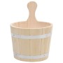 Set de cubeta y cucharón para sauna madera maciza de pino