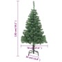Árbol de Navidad artificial con soporte 150 ramas 380 cm