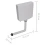 Toilet cistern with bottom water inlet gray 3/6 L by vidaXL, Toilet cisterns - Ref: Foro24-148008, Price: 37,05 €, Discount: %