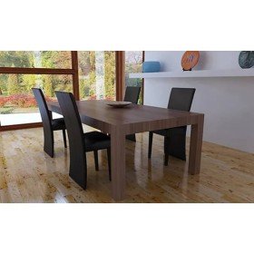 Sillas de comedor 4 unidades cuero sintético marrón oscuro Sillas de comedor 4 unidades cuero sintético marrón oscuro