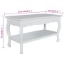 Mesa de centro de 2 niveles de MDF blanca