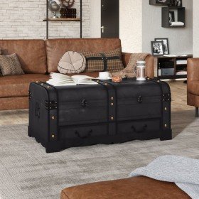 Baúl de almacenaje madera grande negro Baúl de almacenaje madera grande negro