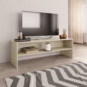 Mueble de TV madera contrachapada roble Sonoma 120x40x40cm Mueble de TV madera contrachapada roble Sonoma 120x40x40cm