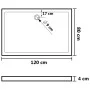 Rectangular ABS shower tray 80x120 cm by vidaXL, Shower trays - Ref: Foro24-148910, Price: 125,25 €, Discount: %