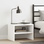 Mesita de noche madera contrachapada blanco 40x30x30 cm